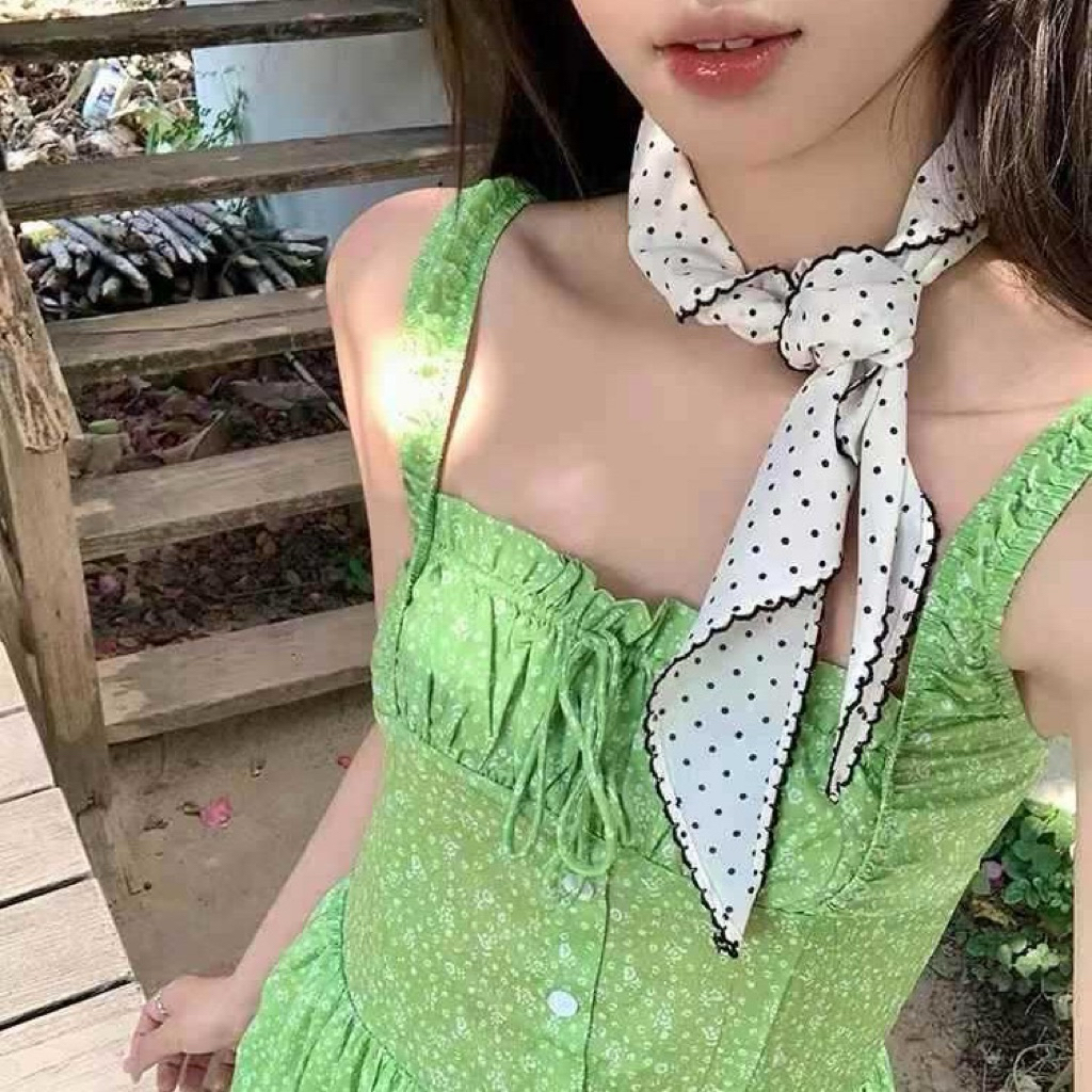 ☁️พร้อมส่งจากไทย☁️Polkadot style ผ้าโพกผมลายจุดมาแรง🔥 ผ้าโพกผมลายจุด ผ้าพันคอลายจุด ลายจุด - รูปที่ 6