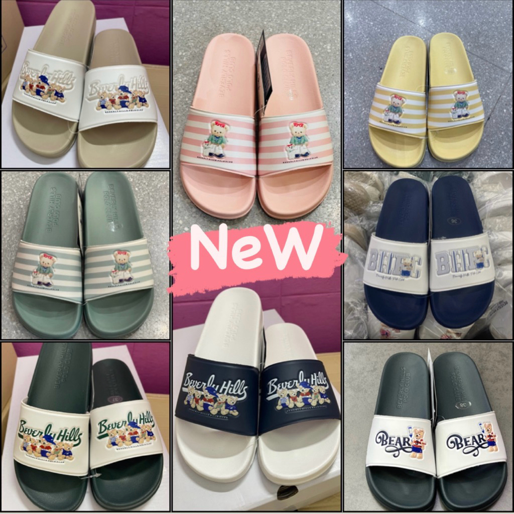 รองเท้าแตะสวมผู้หญิงรุ่นใหม่ พร้อมส่ง ของแท้🌸Beverly hills polo club#ของแท้100%