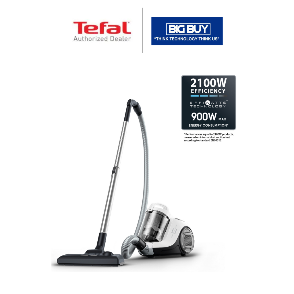 TEFAL เครื่องดูดฝุ่นแบบกล่อง รุ่น TW2947  2100 วัตต์ 1.2 ลิตร (สีขาว)