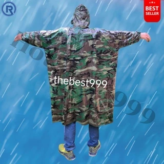 🌧️เสื้อกันฝนลายทหาร🔥พร้อมส่ง🔥สต๊อกจริง👍เนื้อPVCเกรดพรีเมี่ยมป้องกันน้ำเข้าได้เป็นอย่างดี💦 ทท