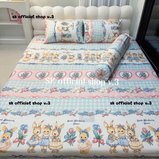 (จัดส่งทุกวัน) ชุดผ้าปูที่นอน ครบเซ็ท 4ชิ้น ผ้าคอตตอน เกรดพรีเมี่ยม ขนาด3.5 5 6ฟุต
