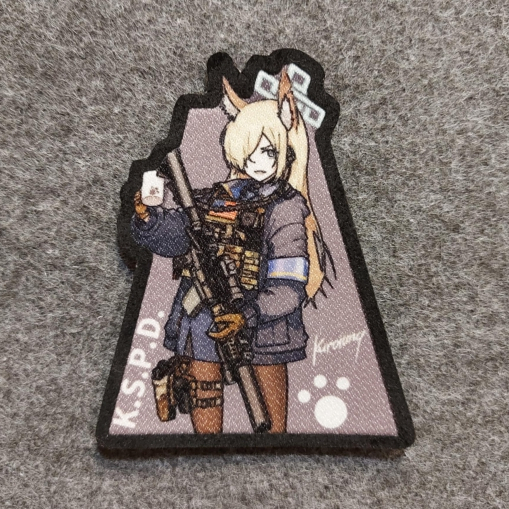 อาร์มตีนตุ๊กแก แพทช์ Blue Archive Ogata Kanna By Kuroinu9 l Military Morale Anime Patch l [Freefan C