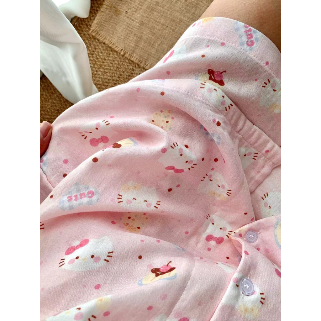 WL/WS00 - Chubby Pink - ชุดนอนแขนสั้น + ขาสั้น, แขนยาว+ขายาว