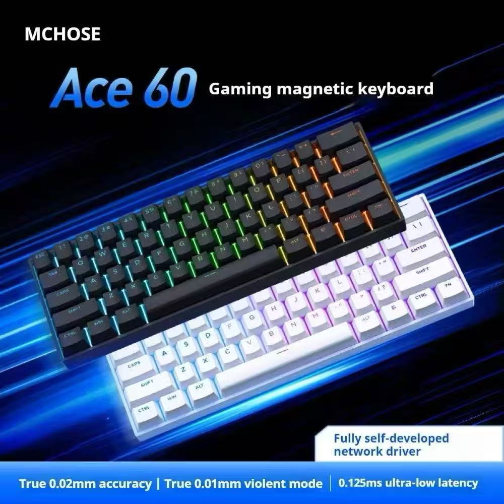 Mchose Ace 60/68 คีย์บอร์ดแกนแม่เหล็กสําหรับ RT Esports เกมการปรับแต่งการเชื่อมต่อแบบมีสาย Mechanica