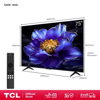 NEW 2025 TCL TV รุ่น V6C ขนาด 75 นิ้ว 4K UHD Google TV รุ่น 75V6C HVA Panel ระบบปฏิบัติการ Google