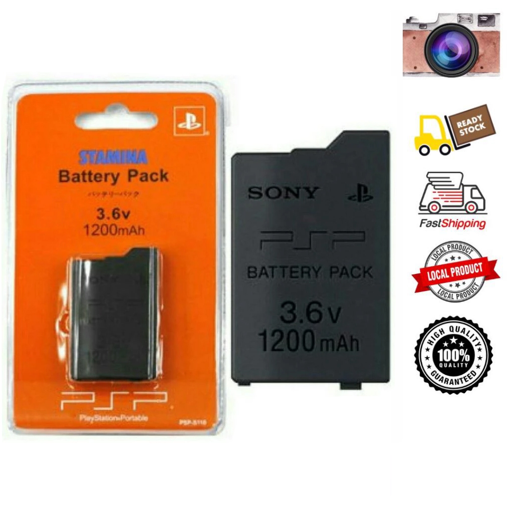 แบตเตอรี่ psp ชาร์จได้ สำหรับ PSP 2000 3000 Slim มือ1 แบตเตอร์รี่ PSP PSP Battery 1000 2000 3000 Bat