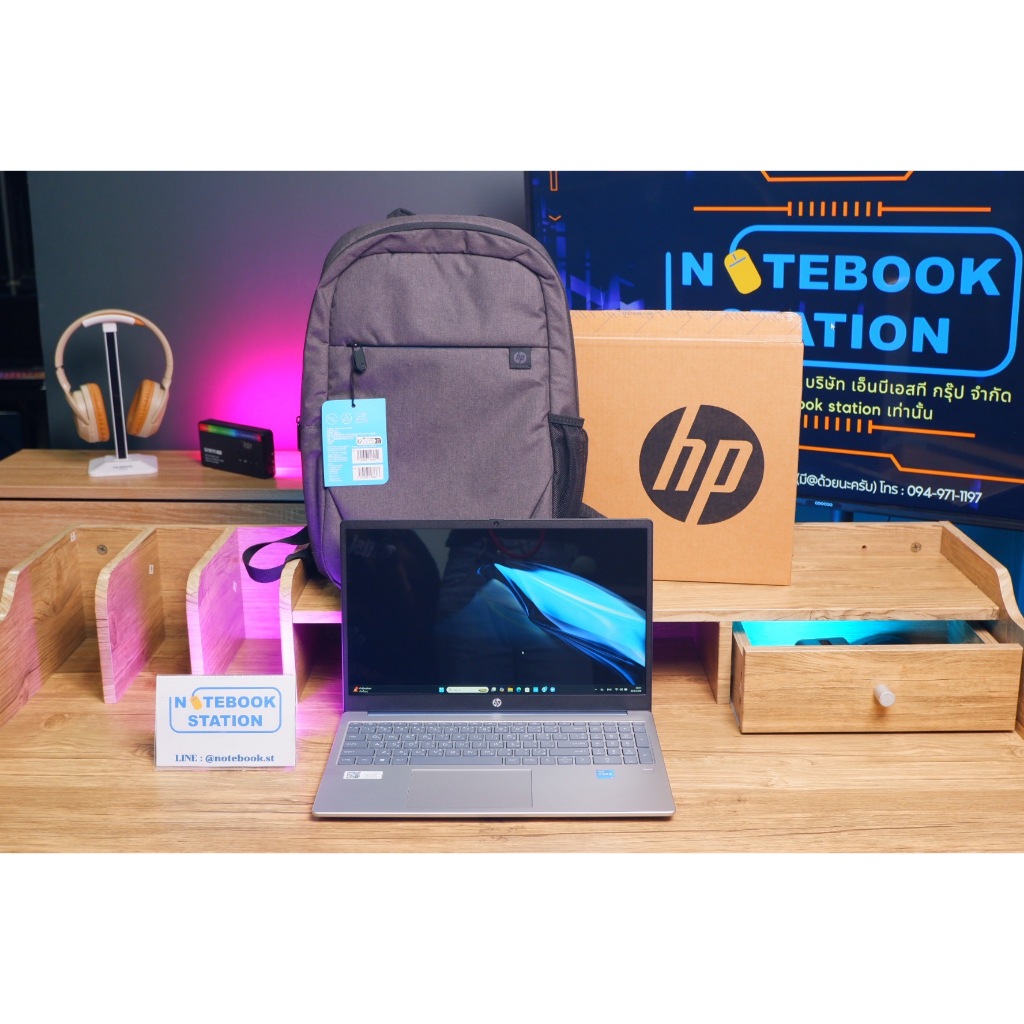 HP 15 i5-1335U Ram8 SSD512 จอ15.6 FHD สเปคสูง เครื่องบางเบา มีไฟใต้คีย์บอร์ด พร้อมประกันศูนย์ ขายเพี