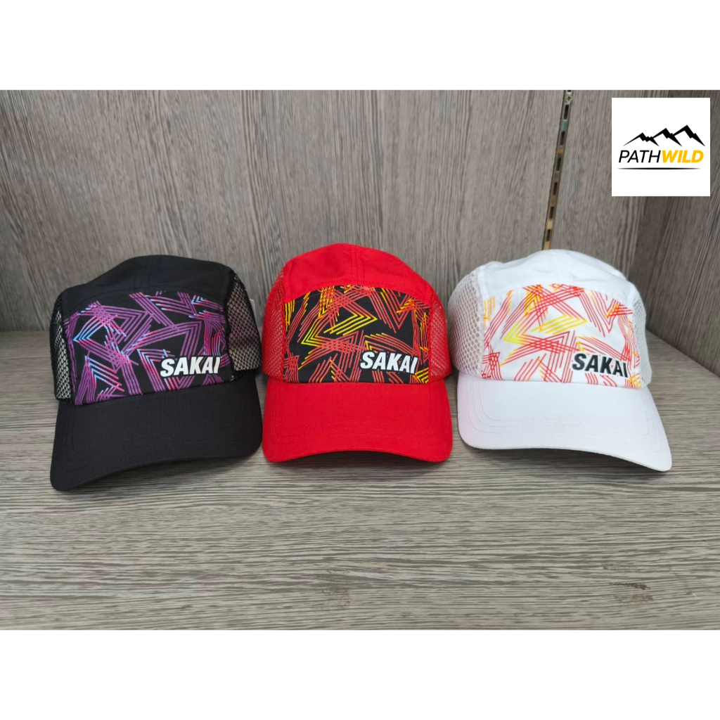 SAKAI CAP รุ่น UTMB หมวกสำหรับใส่วิ่ง ออกกำลัง กันแดด ผ้าแห้งเร็ว ตาข่ายระบายอากาศดี