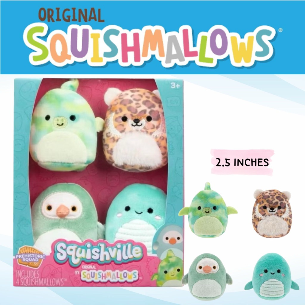 Squishville SQM - Plush 4 Pack 2" Squishmallows 4 Pack(Fall Friends Squad)