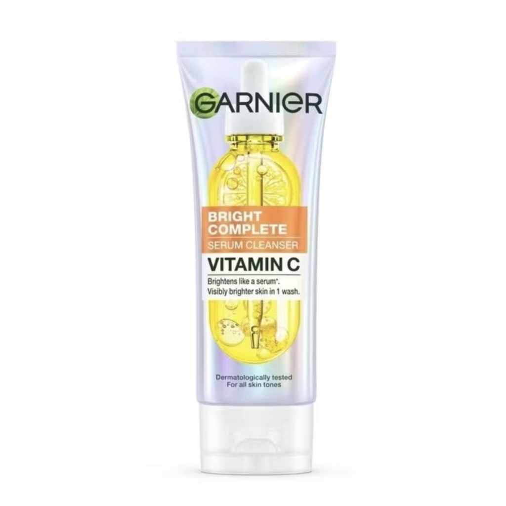 โฟมล้างหน้าการ์นิเย่ 100 มล.เลือกได้ 1 หลอดหรือแพ็คคู่​Garnier Bright Complete Vitamin C Serum Cleanser 100ml .