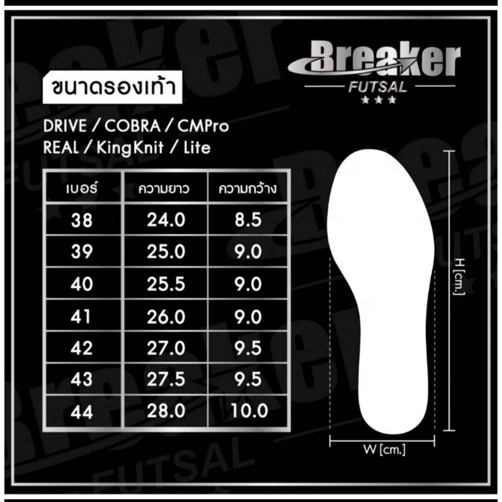 สินค้าลิขสิทธิ์แท้ 100% Breaker รองเท้าฟุตซอล รุ่น BK 205 รูปที่ 2