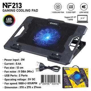 Nubwo พัดลมโน๊ตบุ๊ค NF-214 NF-233 NF-235 CP6 พัดลมรองโน๊ตบุ๊ค Cooler pad พัดลมระบายความร้อนโน๊ตบุ๊ค 2 พัดลม ประกัน 1 ปี
