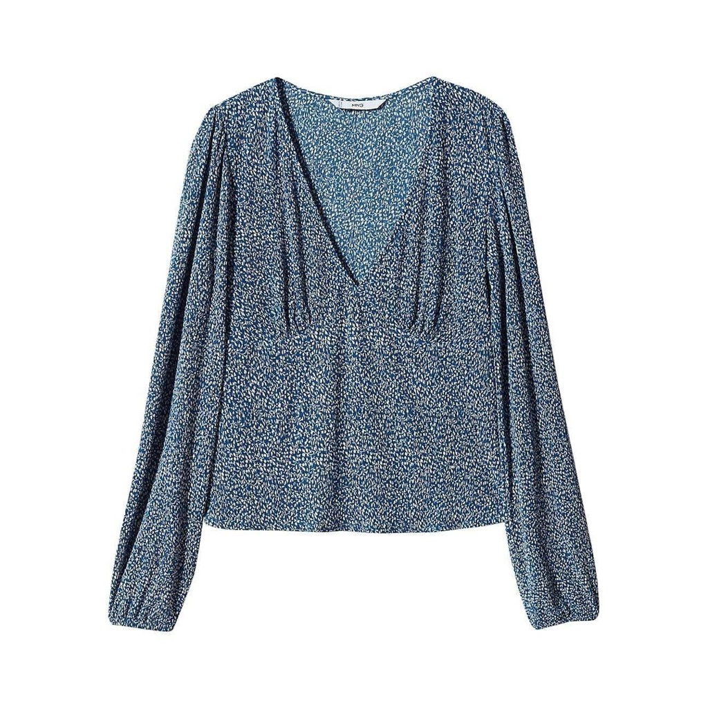 ส่งต่อ Mango V-neckline blouse เสื้อเบลาส์แขนยาว Mango size S