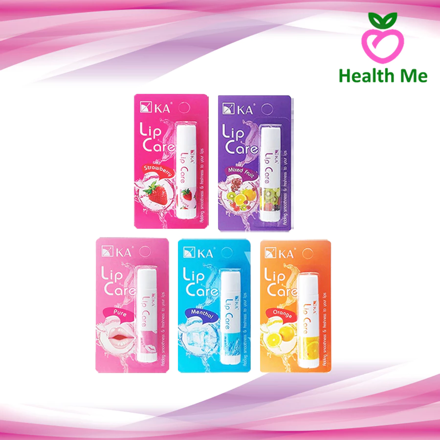 KA Lip Care 3.5g. เคเอ ลิปแคร์ (มี 5 กลิ่น) ช่วยบำรุงริมฝีปากให้ริมฝีปากนุ่ม ชุ่มชื่น