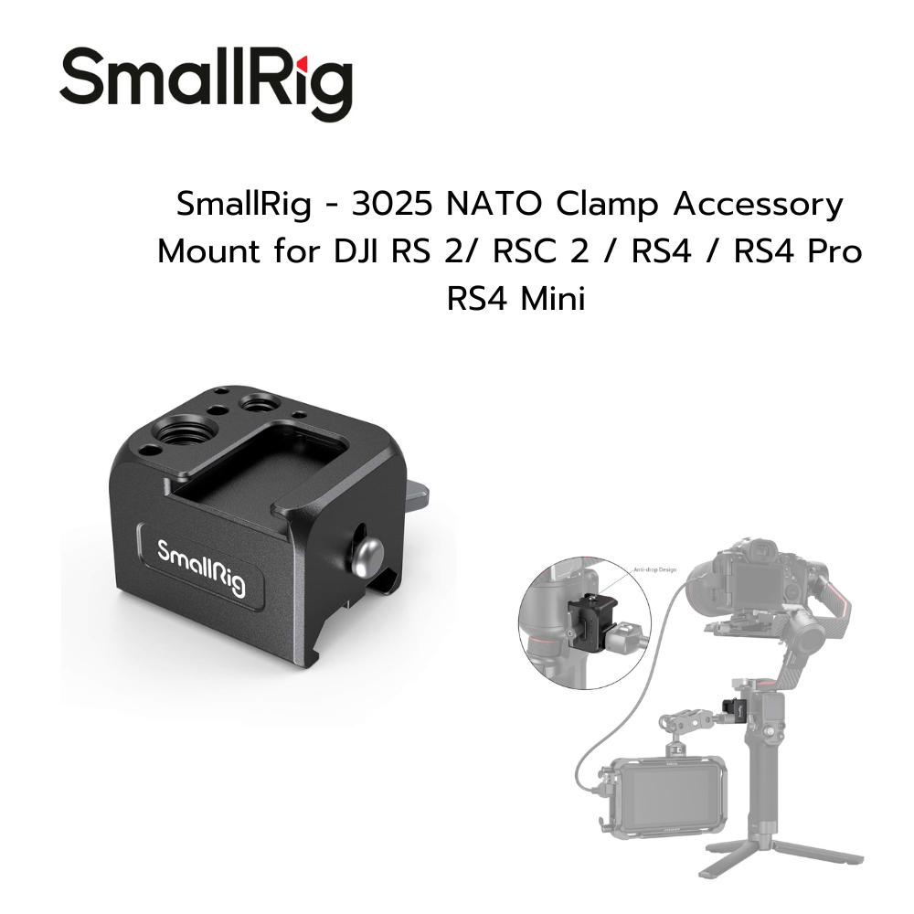 SmallRig - 3025 NATO Clamp Accessory Mount for DJI RS 2/ RSC 2 / RS3 / / RS3 Pro / RS4 / RS4 Pro / R