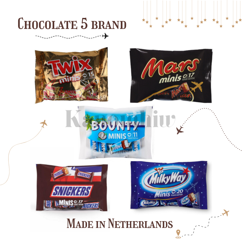 Chocolate minis 333g มี 5 รสให้เลือก สินค้าจากเนเธอร์แลนด์ ราคาถูก อร่อยเวอร์