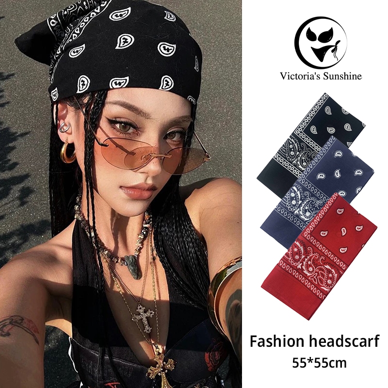 พร้อมส่งจากไทย ผ้าพันคอ สไตล์เกาหลี สำหรับผู้หญิง 55*55cm ผ้าพันคอแฟชั่นทรงสี่เหลี่ยมS1342