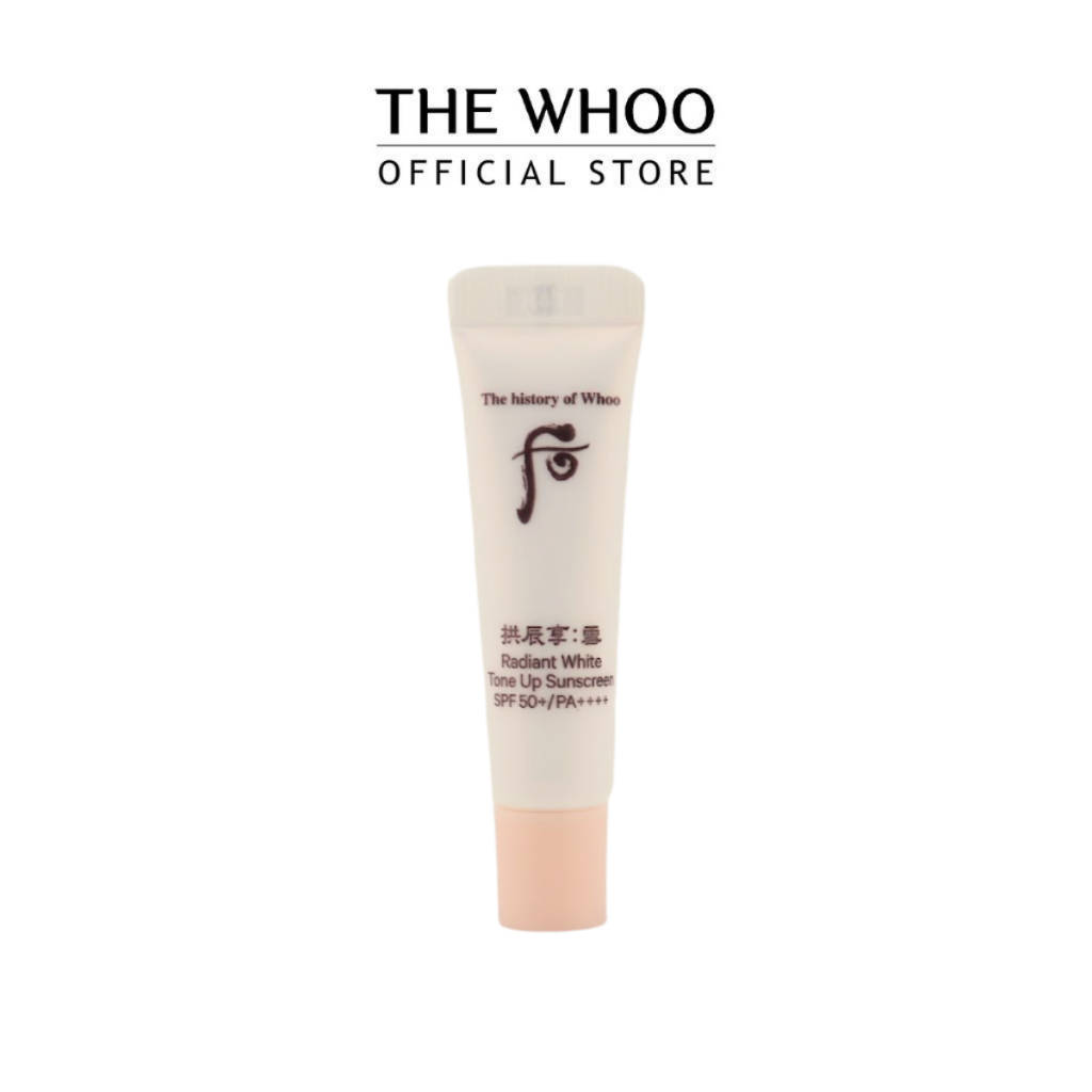 THE WHOO GONGJINHYANG SEOL RADIANT WHITE TONE UP SUNSCREEN SPF50+/PA++++ 6ml เมคอัพเบส ปรับผิวให้กระจ่างใส พร้อมกันแดด