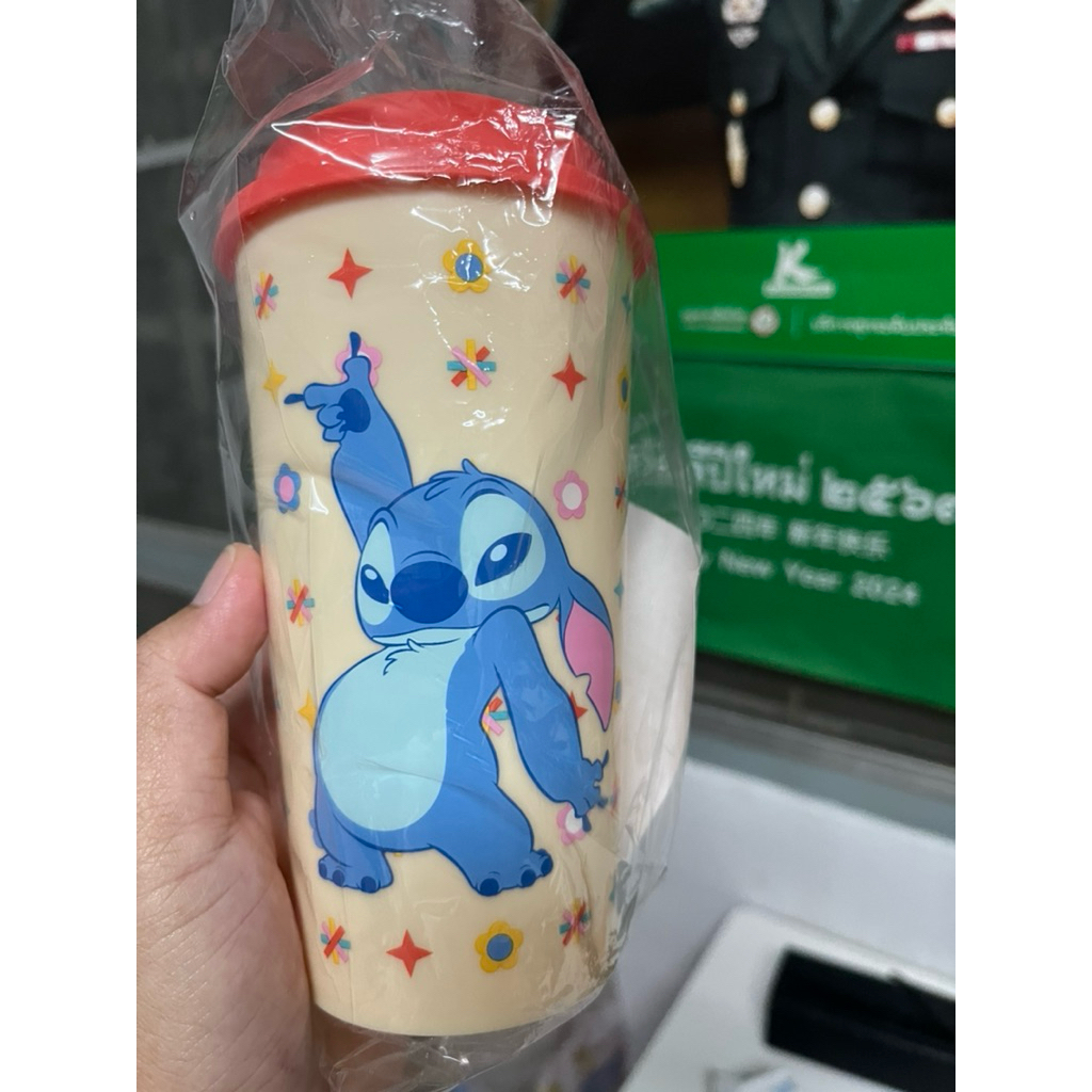 แก้วน้ำดื่มสติทช์ all cafe