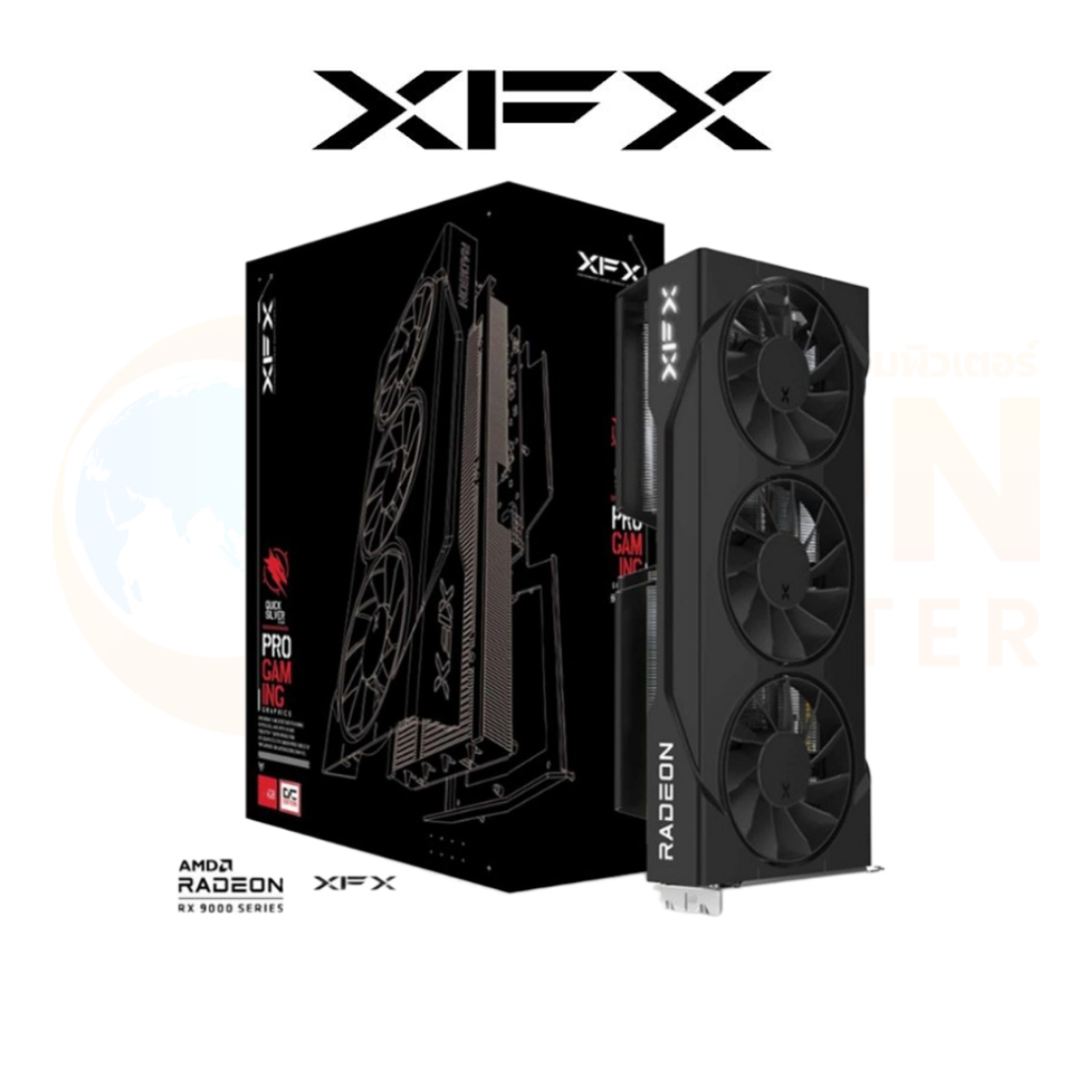 VGA การ์ดจอ XFX SWIFT AMD RADEON RX 9060 XT OC TRIPLE FAN GAMING EDITION 16GB GDDR6