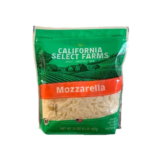 Mozzarella Cheese Shredded (California Select Farms)