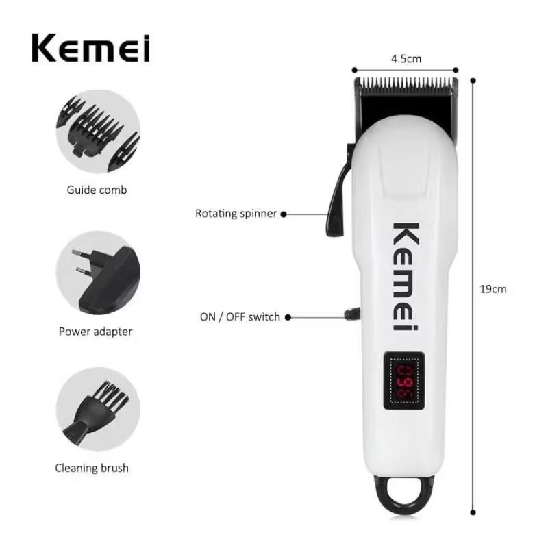 kemei Km-809A ของแท้100% ปัตตาเลี่ยนตัดผม ใช้งานง่าย อุปกรณ์ครบ สินค้าพร้อมส่ง - รูปที่ 2