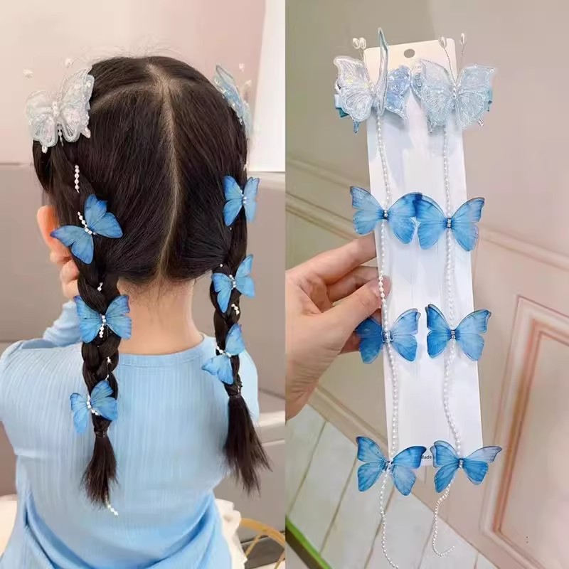 กิ๊ฟติดผมเด็กแฟชั่นสำหรับถักผมเปีย รูปผีเสื้อ