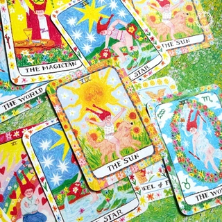 A6 TAROT POSTCARD โปสการ์ดลายไพ่ทาโร่ต์ ลายเส้น give.me.museums