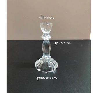 เชิงเทียนแก้วคริสตัล ช่องด้านในใส่เทียนขนาดไม่เกิน 2.3 cm. รุ่น 4092 4266 4267