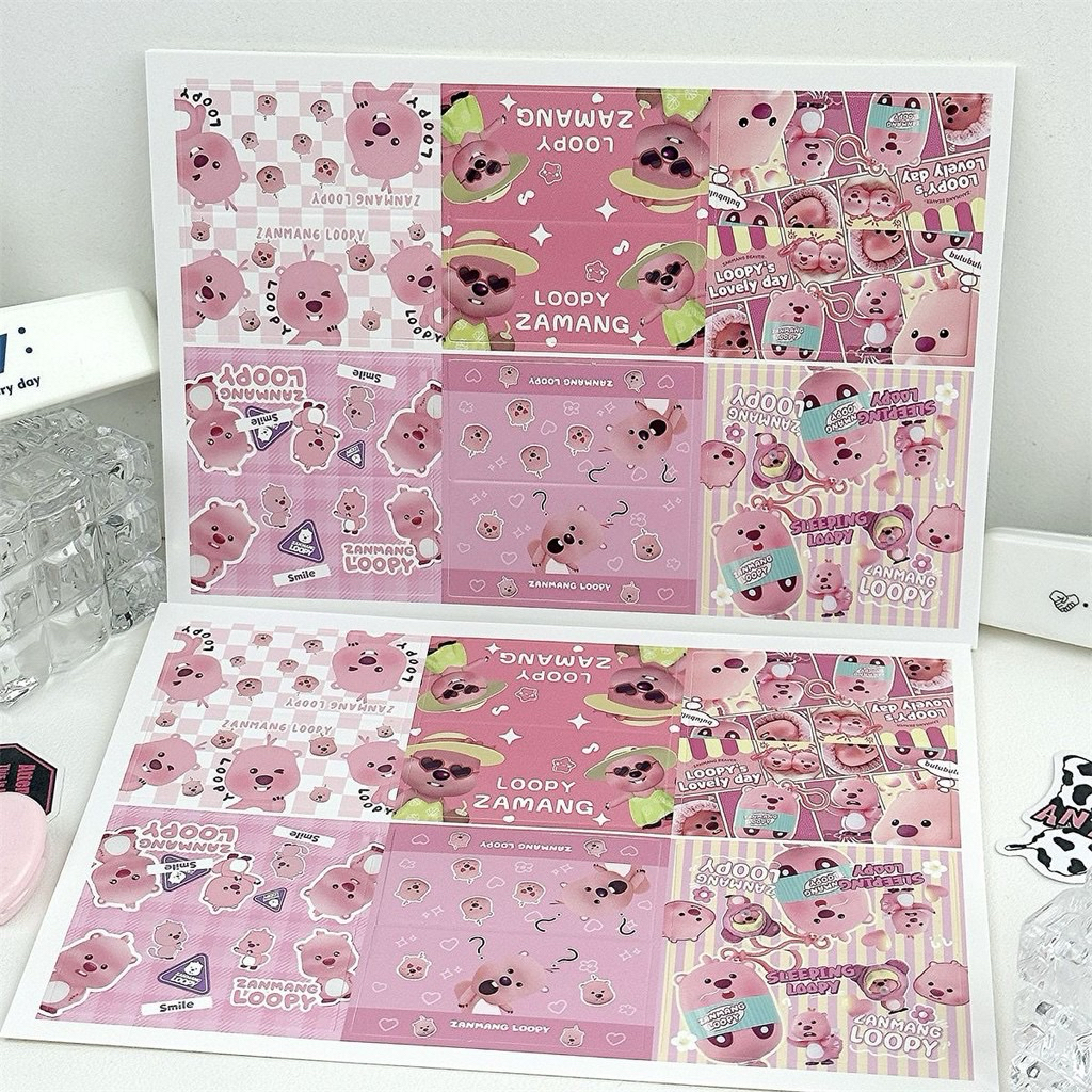 ❤️พร้อมส่ง!มินิหัวการ์ดกระดาษ แพค10ชิ้น ลายรวมการ์ตูน คิตตี้ ซานริโอ้ ชิคาว่า ขนาด5.4*5.4cm - รูปที่ 6