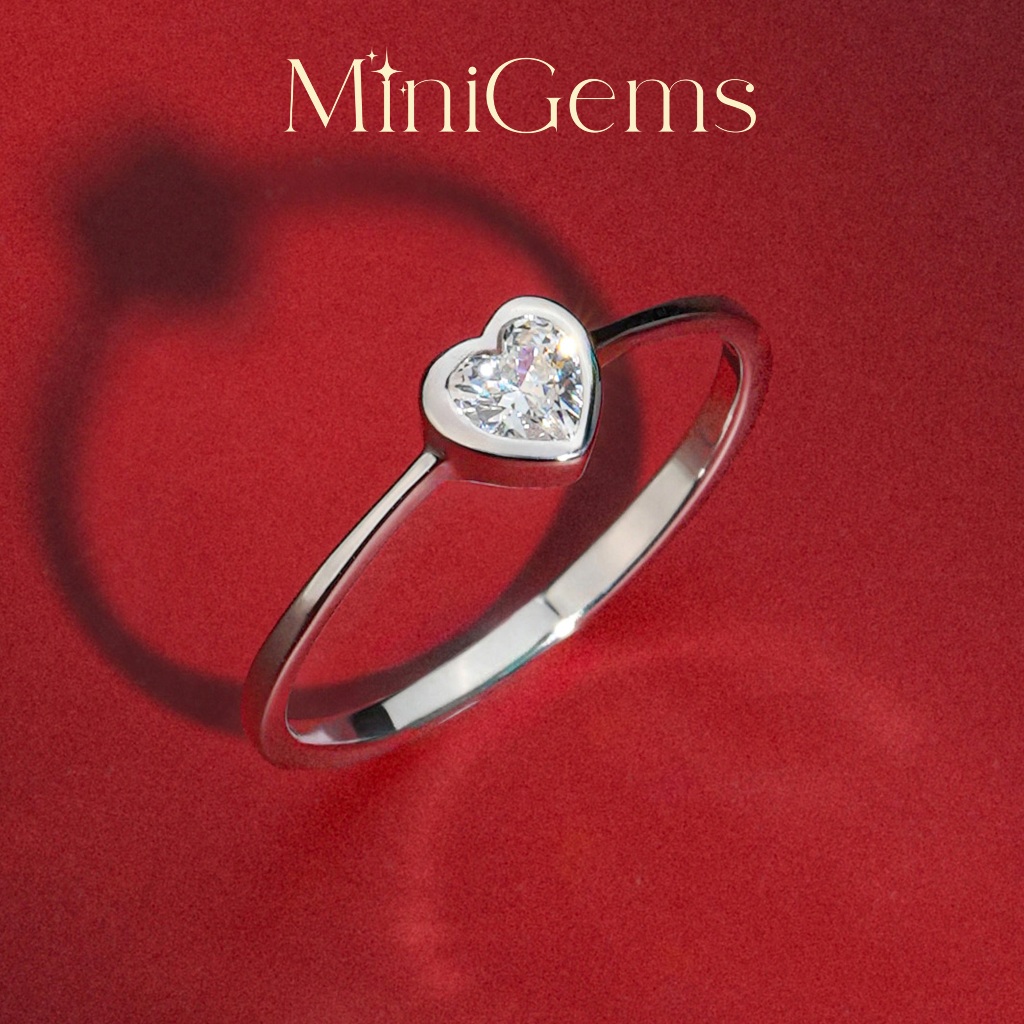 MiniGems แหวน เงินแท้ 92.5 เพชรสวิส(CZ) แหวนคู่ แหวนแต่งงาน แหวนผู้หญิง แหวนผู้ชาย 03727