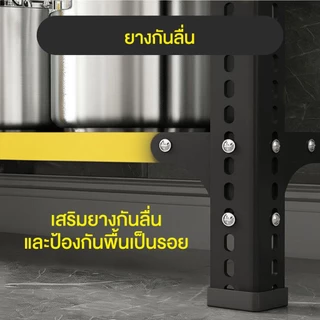 Homemark ชั้นวางของ ชั้นวางเหล็ก สีเหลือง ขนาด 5ชั้น เก็บสินค้า รับน้ำหนัก 300-450 กก. ชั้นเหล็กไม่ใช้สกรู ปรับความสูง