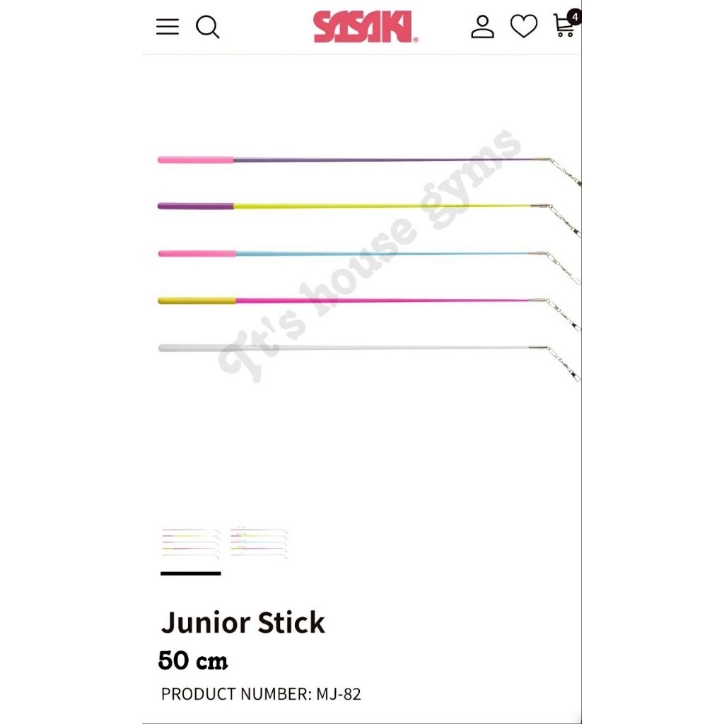พร้อมส่งจากไทย‼️ Sasaki  ไม้ริบบิ้นยิมนาสติก ยาว 50 ซม. รุ่น Junior Stick MJ-82 – โปรปัง
