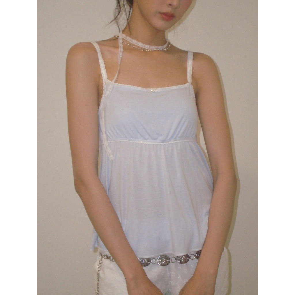 MELT.INMOMENTS Dandelion Top เสื้อสายเดี่ยวแต่งลูกไม้