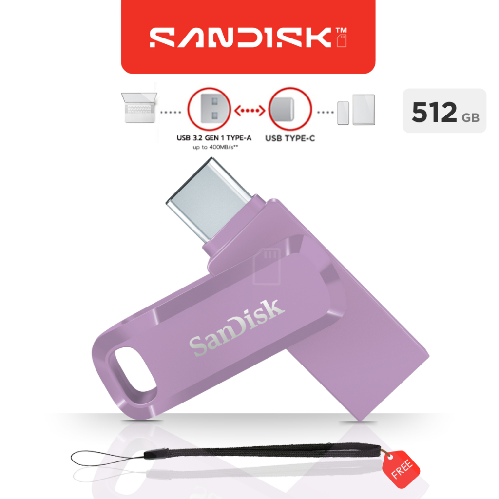 SanDisk Dual Drive Go USB C 3.2 Gen1 400 mbs Flash Drive Type C  256GB 512GB (SDDDC3) OTG Flashdrive