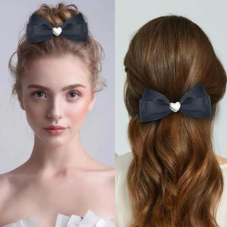 กิ๊บโบว์3ชั้น ประดับไข่มุกหัวใจ ริบบิ้น หนีบผมน่ารัก ผ้ามีคุณภาพ สงกรานต์ งานแต่ง งานบวช รับปริญญา