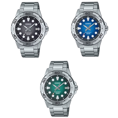 CASIO นาฬิกาข้อมือผู้ชาย สายสแตนเลส รุ่น MTD-140,MTD-140D,MTD-140D-1A,MTD-140D-2A,MTD-140D-3A