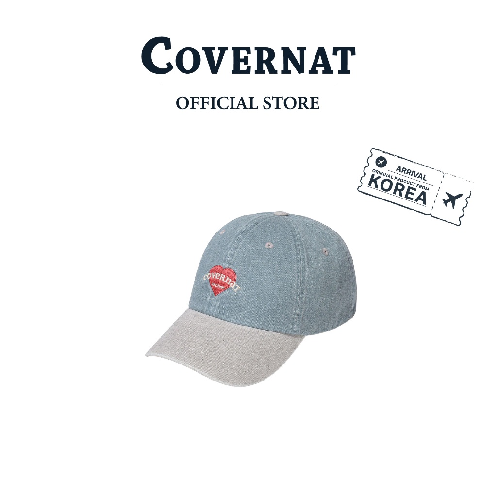 COVERNAT หมวก รุ่น Clover Heart Cooper Logo Heart Ball Cap Blue (70031SCLCAU_U5BLXX)