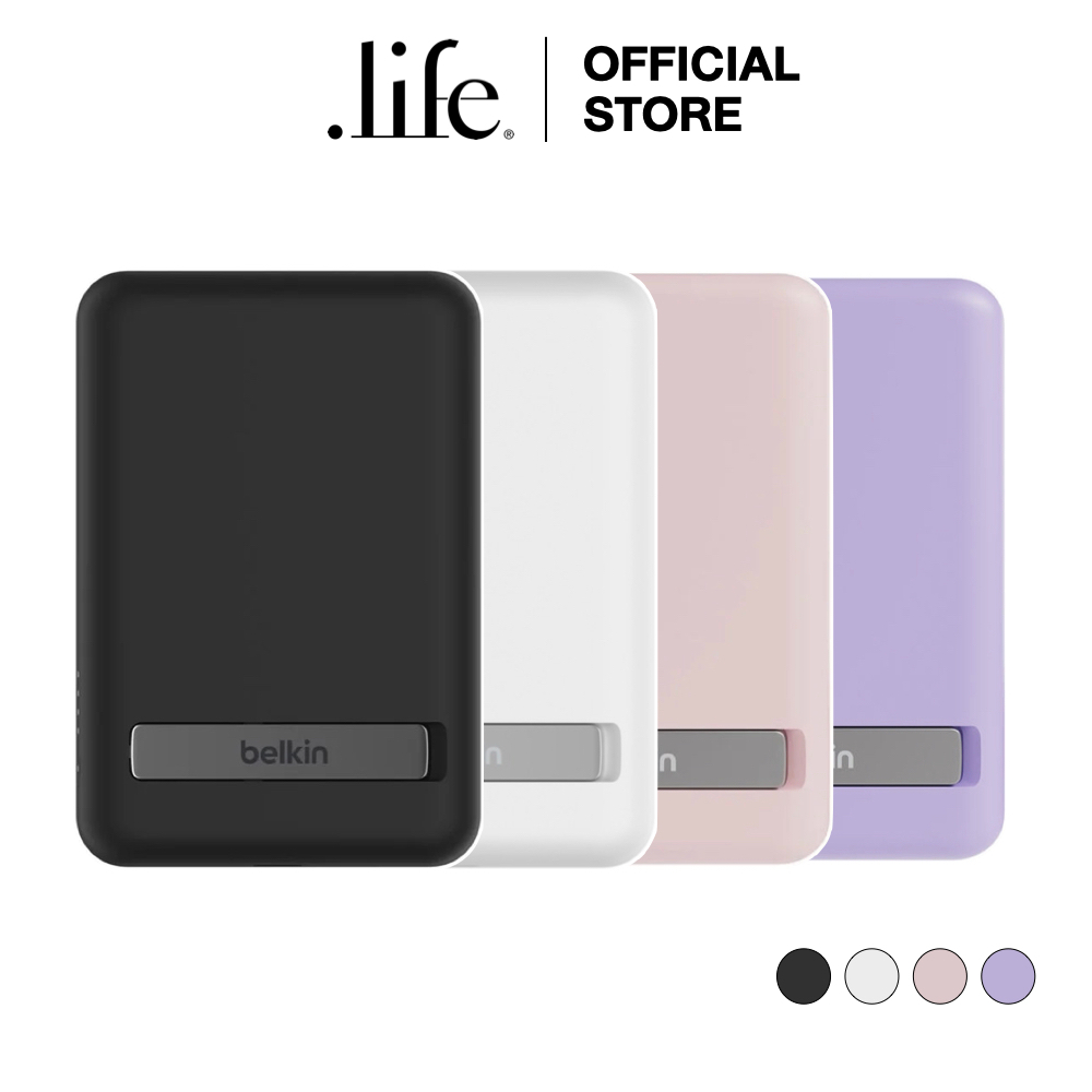 BELKIN แบตเตอรี่สำรองไร้สาย Boost Charge Magnetic 7.5W Wireless Power Bank 5K with Kickstand | By Dotlife