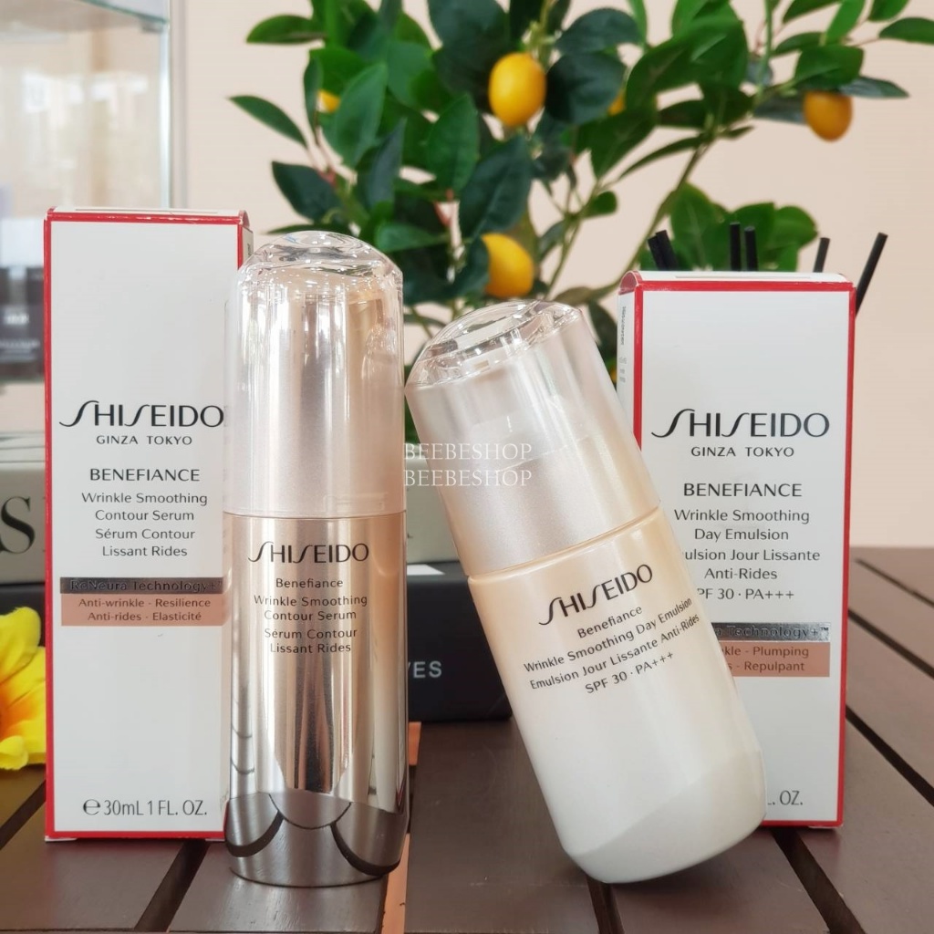 SHISEIDO Benefiance Wrinkle Smoothing Day Emulsion SPF30 PA+++ 75ml และ Contour Serum 30ml