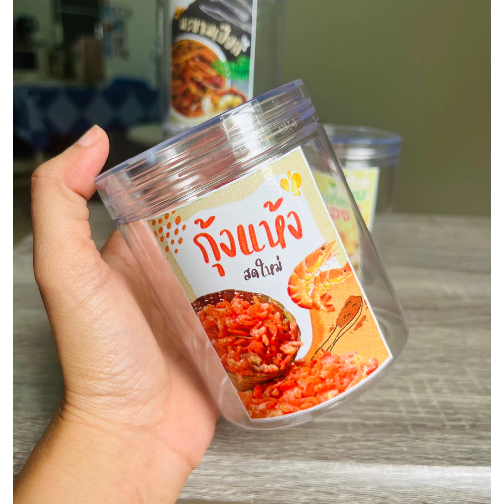 กระปุกใส่เครื่องปรุง+สติกเกอร์กันน้ำ (ฝาใส) ฝาเกลียว เนื้อ Food grade ขนาด 419 Ml thumbnail 6