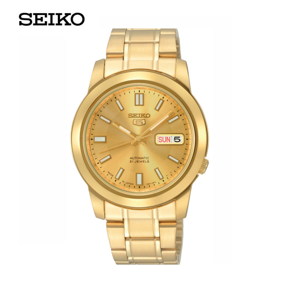 SEIKO AUTOMATIC นาฬิกาข้อมือ  (ไซโก)  รุ่น SNKK20 ขนาด 38 mm. สีทอง