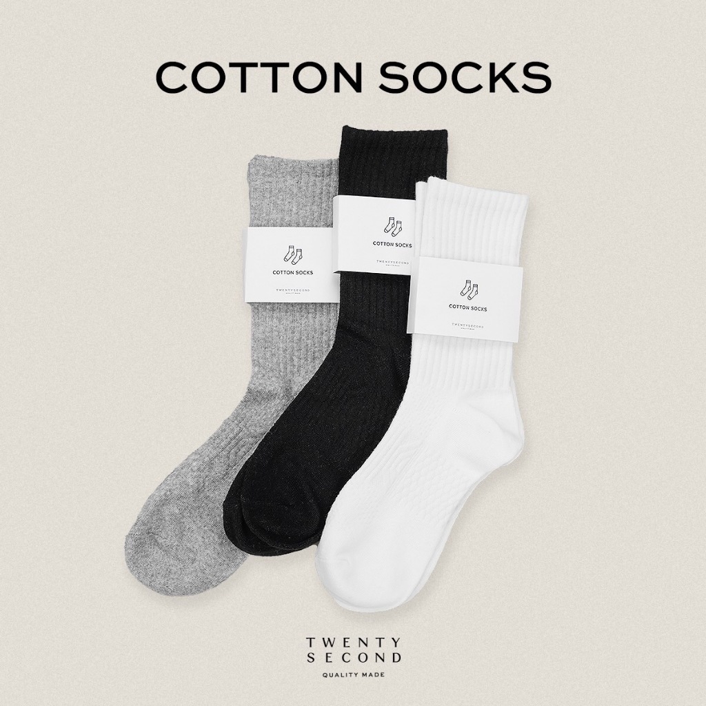 TWENTYSECOND ถุงเท้ายาว Mid Calf Socks