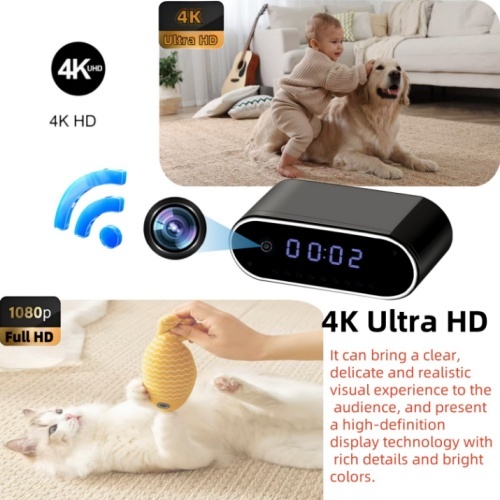ซื้อ 1 แถม 1✨กล้องนาฬิกา HD 1080P WiFi กล้องวิดีโอไร้สาย การตรวจสอบวิสัยทัศน์กลางคืนความปลอดภัย กล้องพี่เลี้ยงสำหรับบ้าน - รูปที่ 6