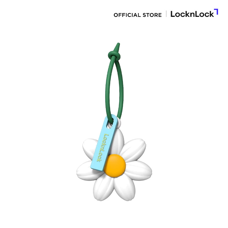 LocknLock อุปกรณ์ตกแต่งขวดน้ำ หรือ กระเป๋า รูป ลายดอกเดซี่ รุ่น TLL095WHT