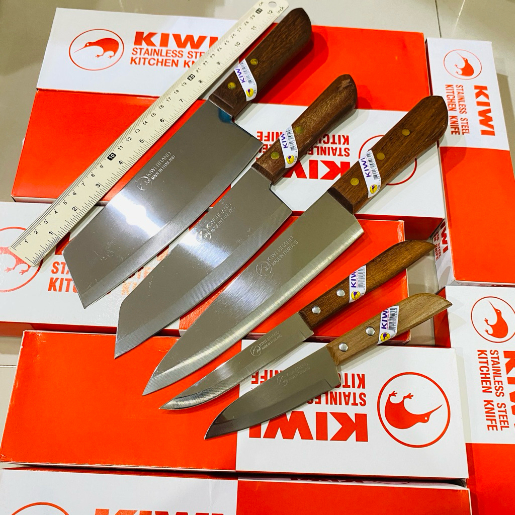 KIWI มีด ทุเรียน ด้ามไม้ มีดปอกผลไม้ มีดปลายแหลม (No.21/173/171/288/488/501/503)