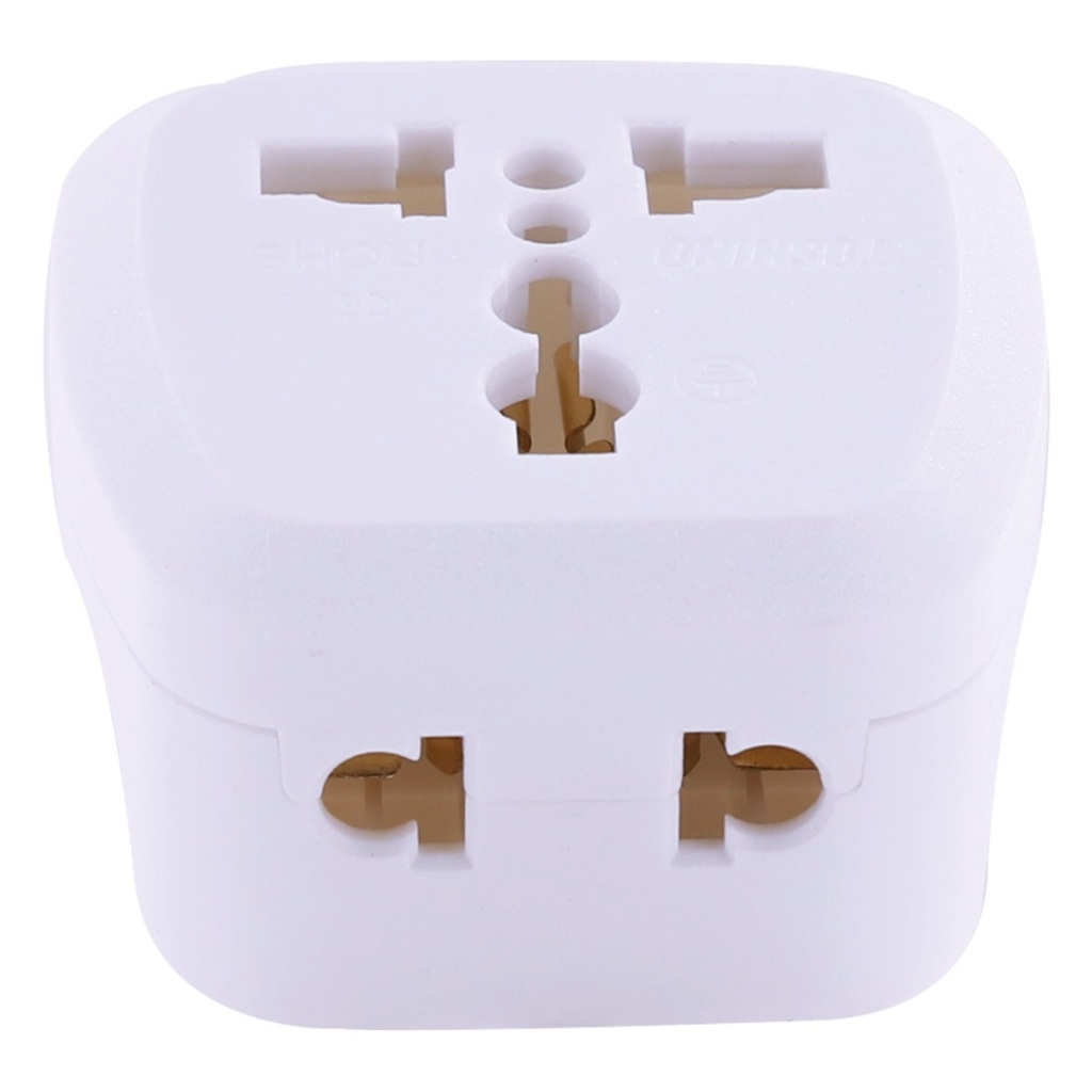 TOSHINO ปลั๊กแปลง 2IN1 ขาแบน 16 แอมป์ รุ่น PL16A-E รองรับไฟ 3500 วัตต์ ผลิตจากวัสดุไม่ลามไฟ (โตชิโน่