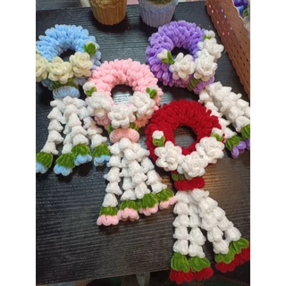 (พร้อมส่ง)พวงมาลัยลวดกำมะหยี่วันแม่ครบเซ็ตยกกล่อง🌷