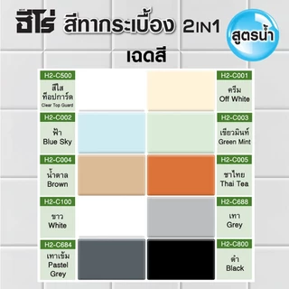 HERO สีทากระเบื้องฮีโร่ 2IN1 สูตรน้ำ สำหรับพื้นและผนัง ขนาด 0.85 ลิตร HERO Ceramic Paint 2IN1
