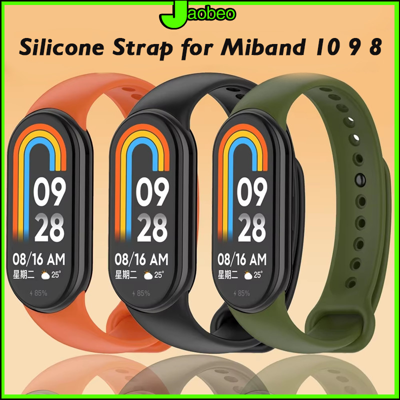 สายกีฬา for Xiaomi Smart Band 10 9 8 สายยางเปลี่ยนซิลิโคน for Mi Band 10 9 8 NFC Smartwatch